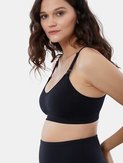 Ingrid and Isabel Basics Maternity Seamless 2 in 1 Nursing and Pumping Bra 2 Pack sold by GAP product image thumbnail 3