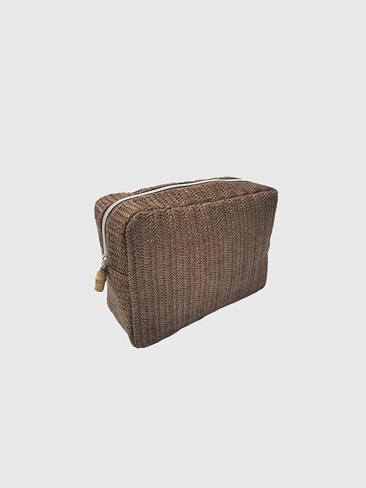 TRVL Design Big Glam Straw Cosmetic Bag sold by GAP