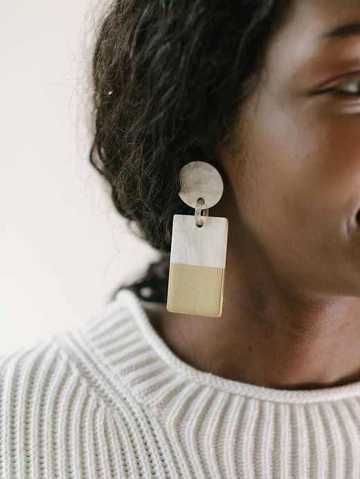 Gold Dipped Statement Earrings sold by GAP product image thumbnail 2