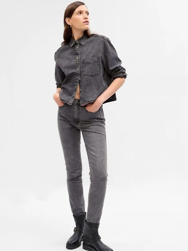 Cropped Denim Shirt sold by GAP