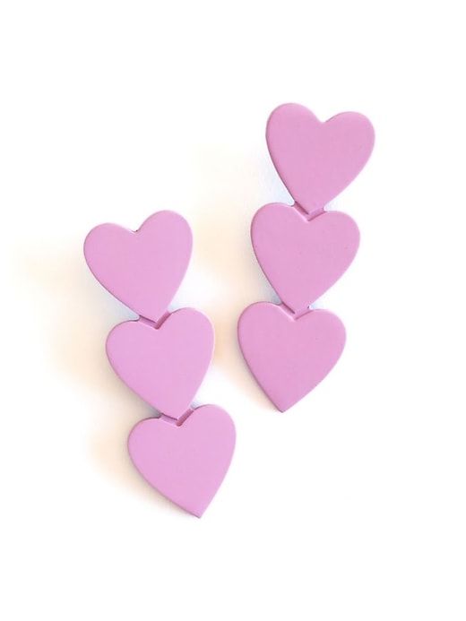 Matte Pink Heart Earrings sold by GAP