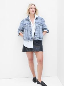 Puff Sleeve Denim Jacket sold by GAP
