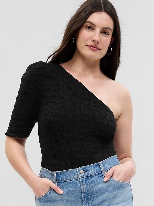 Smocked One-Shoulder Top sold by GAP product image thumbnail 5