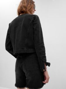 Collarless Denim Jacket sold by GAP