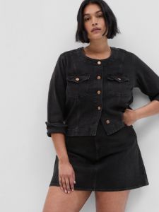 Collarless Denim Jacket sold by GAP