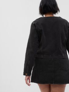 Collarless Denim Jacket sold by GAP