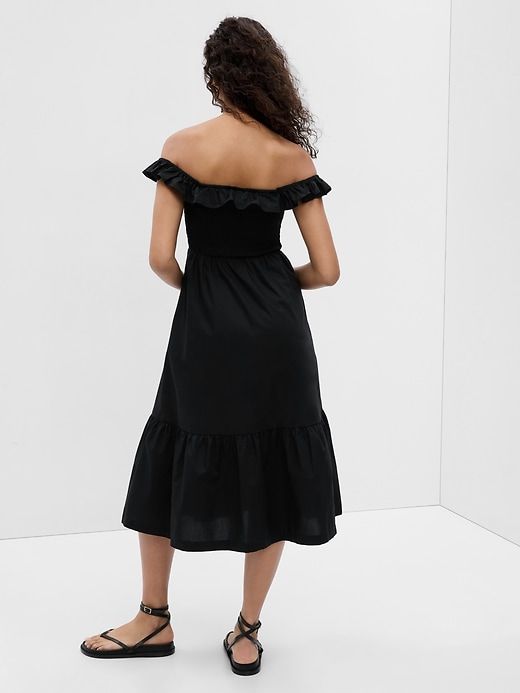 Ruffle Neck Midi Dress sold by GAP product image thumbnail 2