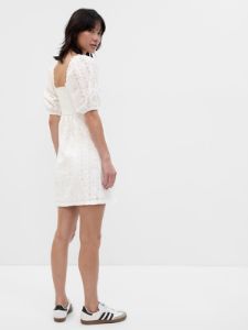 Puff Sleeve Eyelet Mini Dress sold by GAP