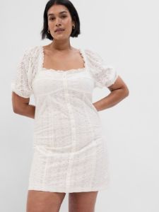 Puff Sleeve Eyelet Mini Dress sold by GAP