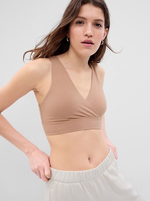 Maternity Cotton Nursing Lounge Bralette sold by GAP
