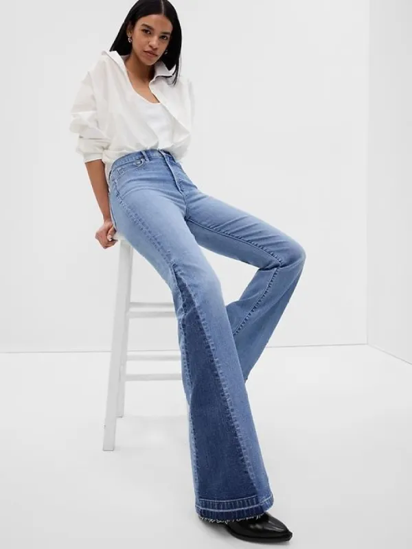 High Rise '70s Flare Jeans sold by GAP