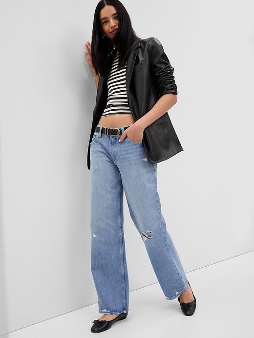 Low Rise Stride Wide-Leg Jeans sold by GAP
