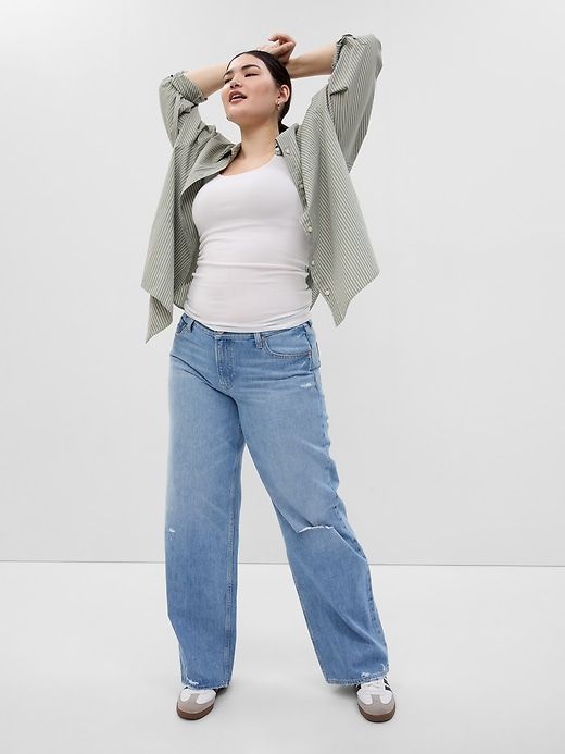 Low Rise Stride Wide-Leg Jeans sold by GAP product image thumbnail 4