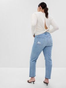 High Rise Cheeky Straight Jeans sold by GAP