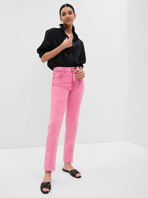 High Rise Cheeky Straight Jeans sold by GAP