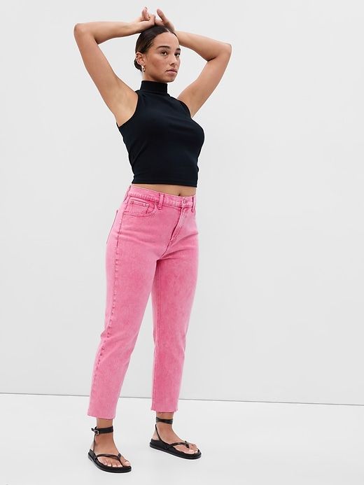 High Rise Cheeky Straight Jeans sold by GAP product image thumbnail 4