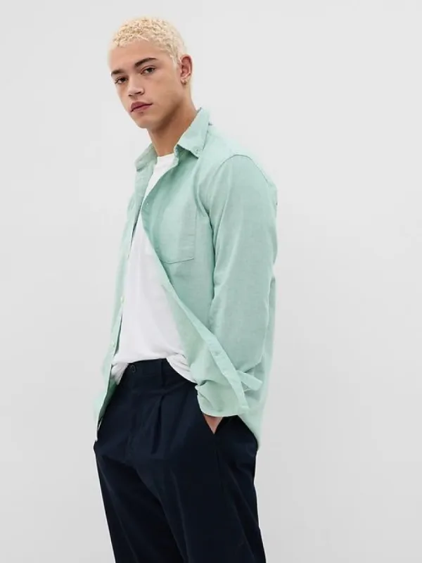 Classic Oxford Shirt in Standard Fit with In-Conversion Cotton sold by GAP