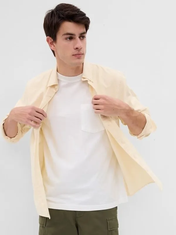 Classic Oxford Shirt in Standard Fit with In-Conversion Cotton sold by GAP