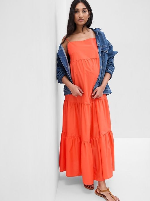 Maternity Tiered Maxi Dress sold by GAP product image thumbnail 4