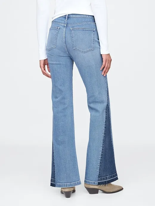 High Rise Patched '70s Flare Jeans sold by GAP product image thumbnail 4