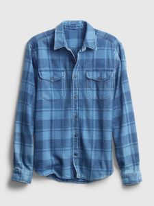 Plaid Worker Shirt in Standard Fit sold by GAP