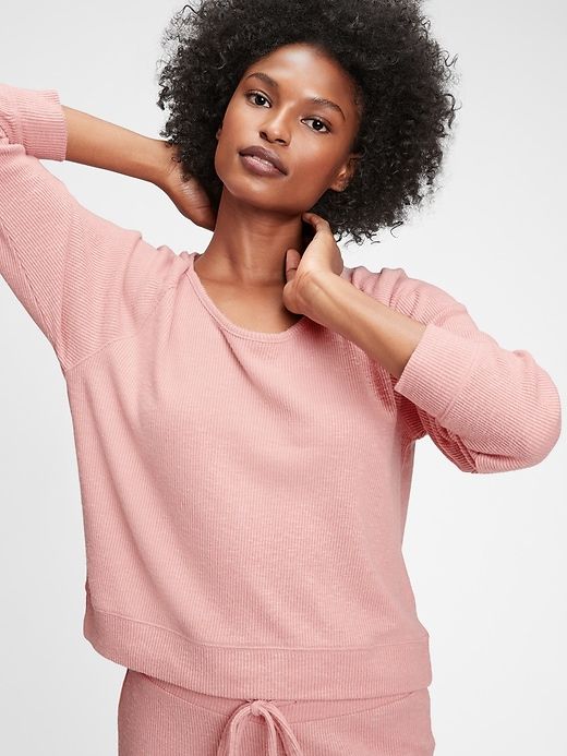 Softspun Scoopneck Ribbed Top sold by GAP