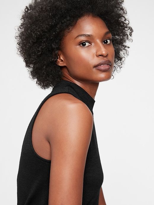 Softspun Sleeveless Mockneck Top sold by GAP product image thumbnail 4