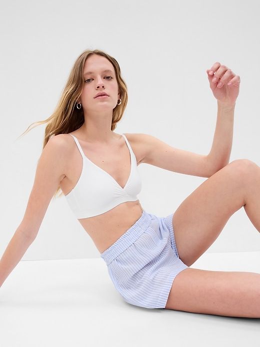 Live-In Pretty Crossover Bralette sold by GAP