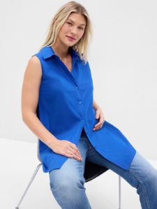 Maternity Poplin Button-Down Tank Top sold by GAP