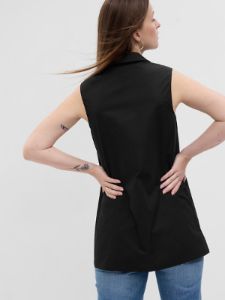 Maternity Poplin Button-Down Tank Top sold by GAP