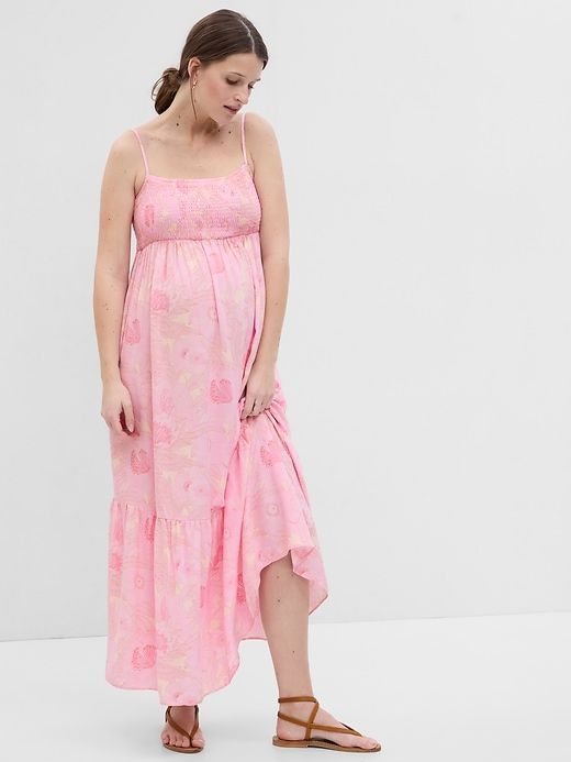 Maternity Smocked Maxi Dress sold by GAP