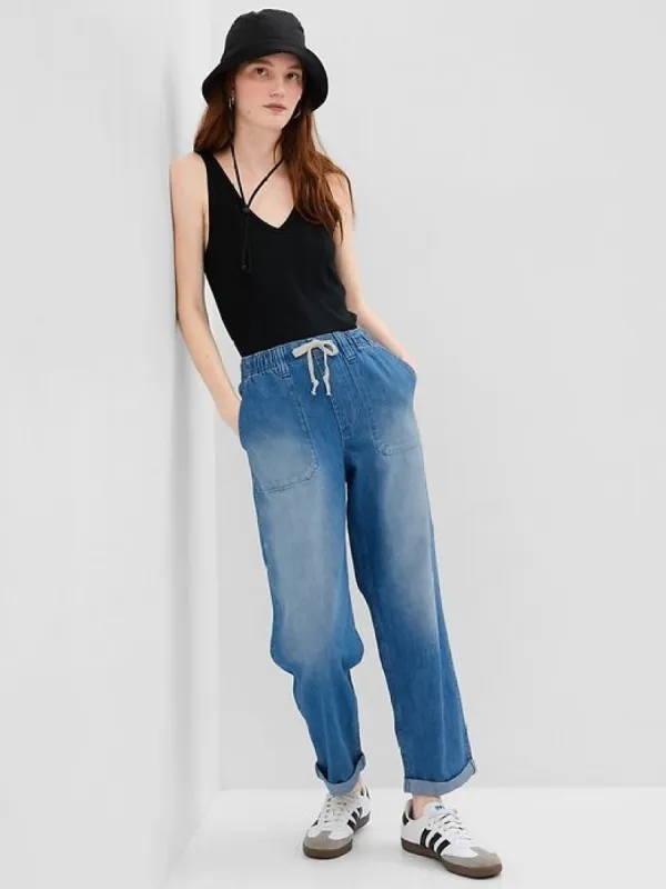 Mid Rise Easy Pull-On Jeans sold by GAP