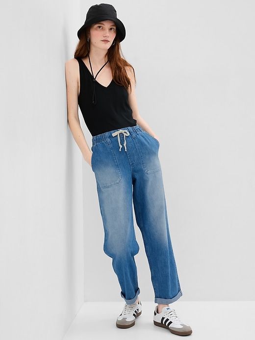 Mid Rise Easy Pull-On Jeans sold by GAP