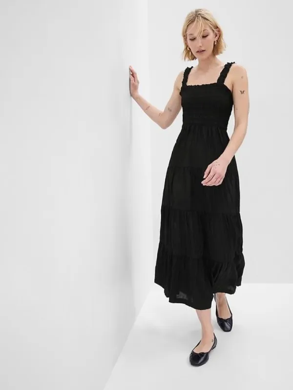 Smocked Tiered Maxi Dress sold by GAP