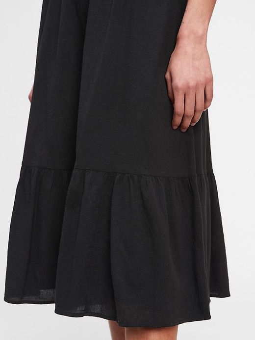 Scoopneck Fit & Flare Midi Dress sold by GAP product image thumbnail 3