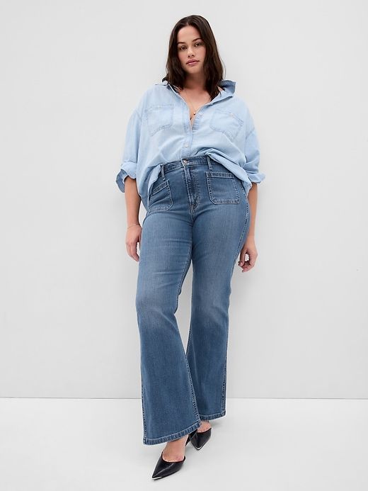 High Rise '70s Flare Jeans sold by GAP product image thumbnail 4