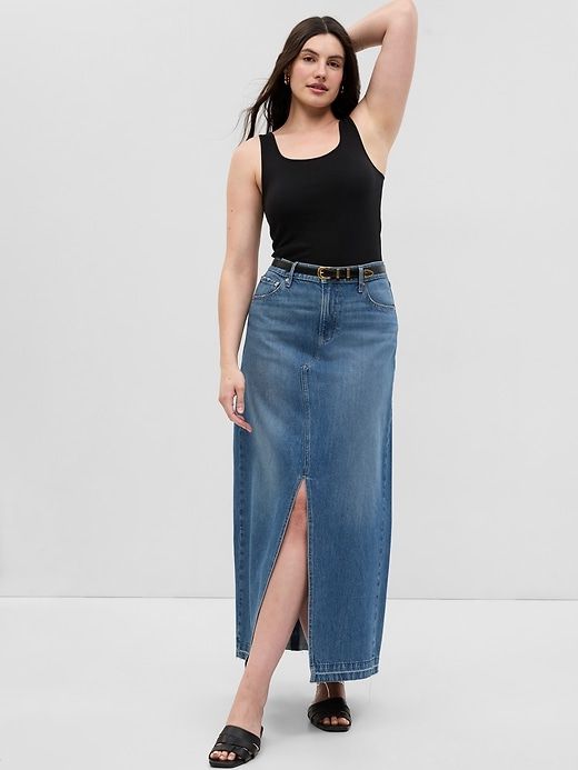 Denim Maxi Skirt sold by GAP product image thumbnail 4