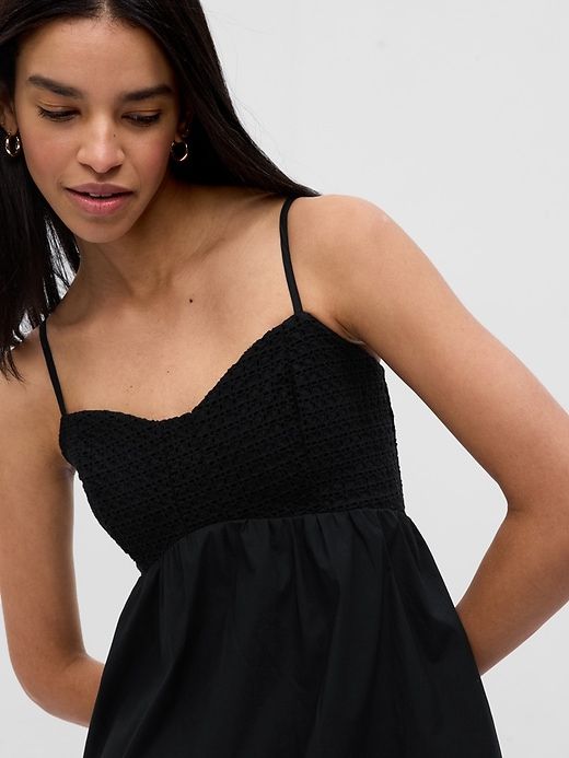 Eyelet Empire Waist Mini Dress sold by GAP product image thumbnail 4