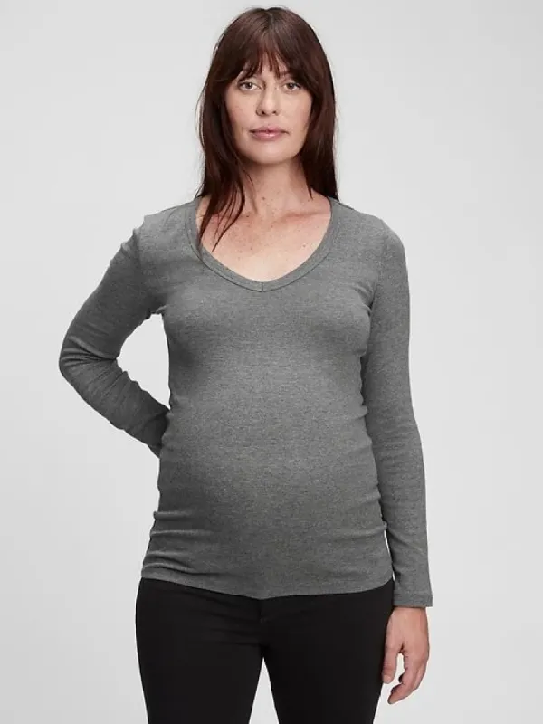 Maternity Modern V-Neck T-Shirt sold by GAP