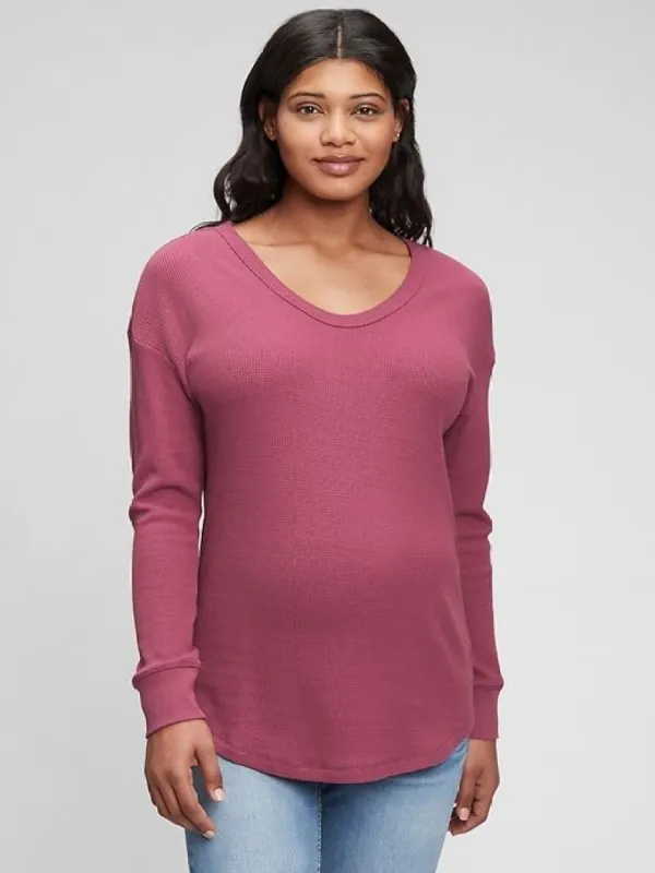 Maternity Waffle Tunic T-Shirt sold by GAP