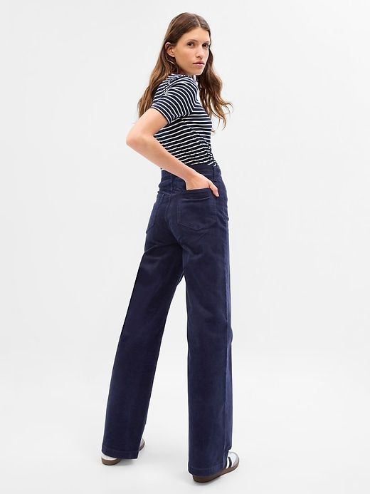 High Rise Corduroy Stride Wide-Leg Pants sold by GAP product image thumbnail 2