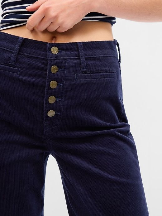 High Rise Corduroy Stride Wide-Leg Pants sold by GAP product image thumbnail 3