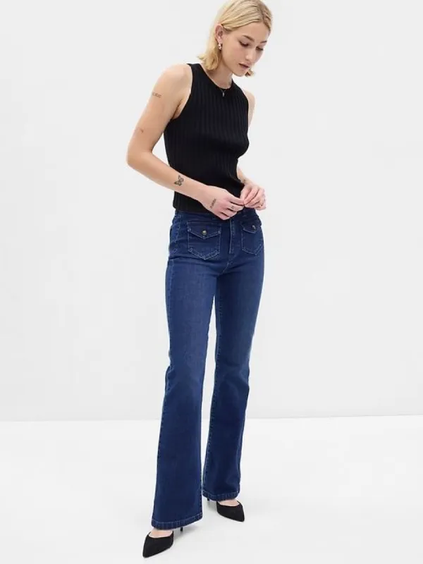 High Rise '70s Flare Jeans sold by GAP