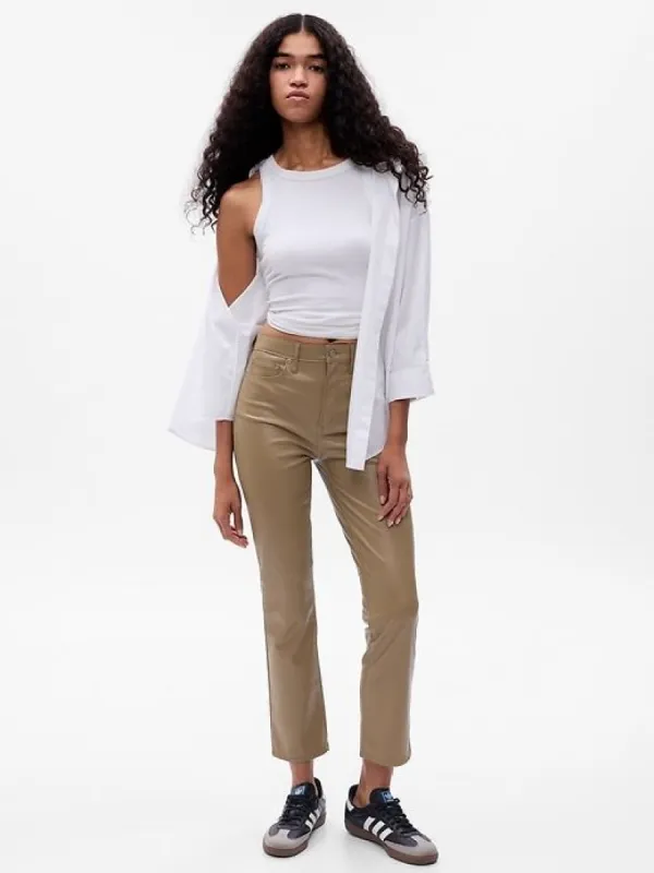 High Rise Vegan Leather Vintage Slim Pants sold by GAP