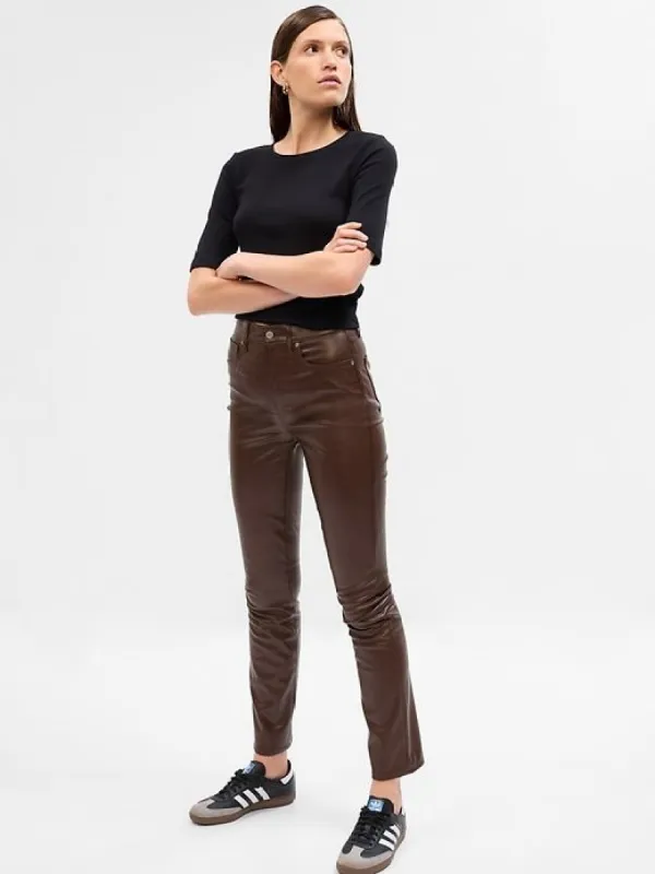 High Rise Vegan Leather Vintage Slim Pants sold by GAP