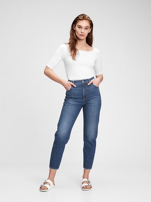 Modern Squareneck Elbow Sleeve T-Shirt sold by GAP product image thumbnail 3