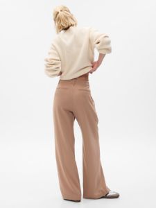 High Rise Pleated Wide-Leg Trousers sold by GAP