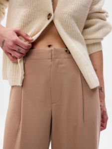 High Rise Pleated Wide-Leg Trousers sold by GAP