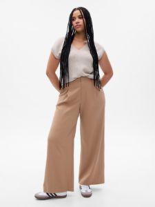 High Rise Pleated Wide-Leg Trousers sold by GAP