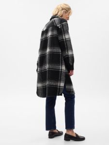 Long Wool Shirt Jacket sold by GAP